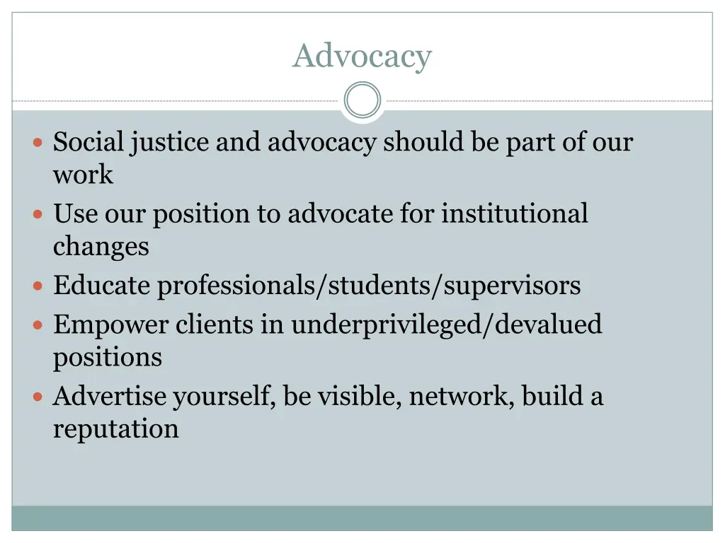 advocacy