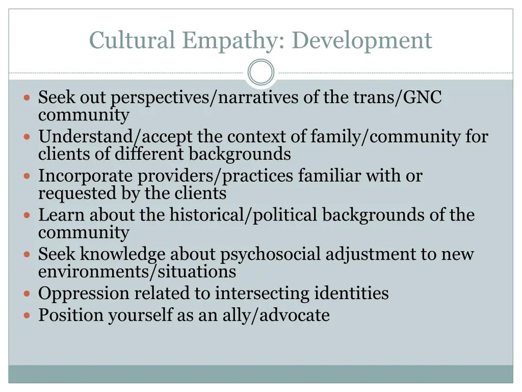 cultural empathy development