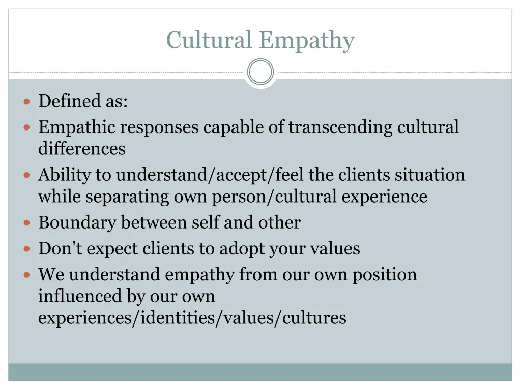 cultural empathy