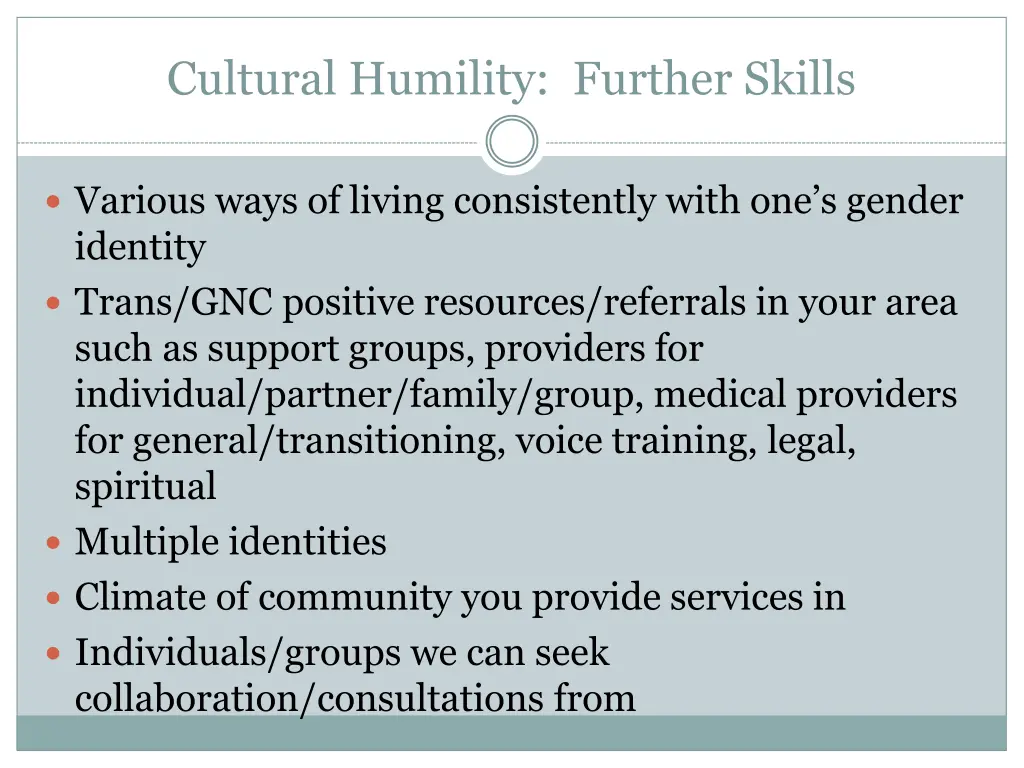 cultural humility further skills 1