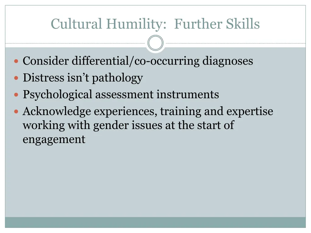 cultural humility further skills 2