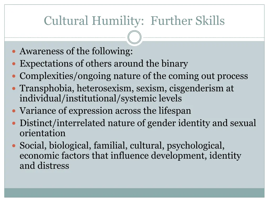 cultural humility further skills