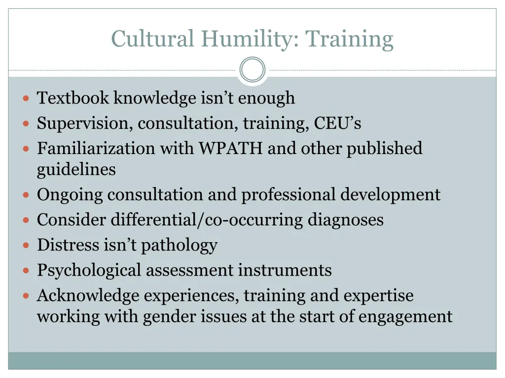 cultural humility training