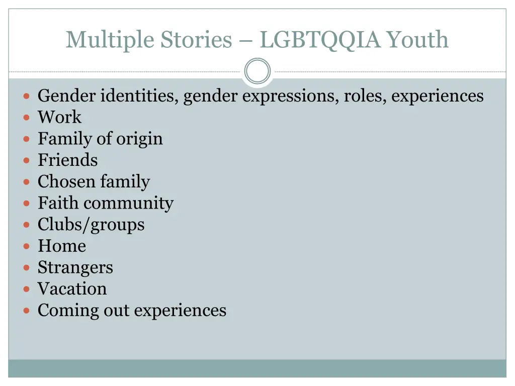 multiple stories lgbtqqia youth