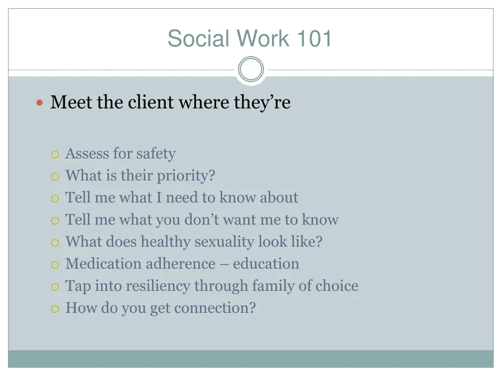 social work 101