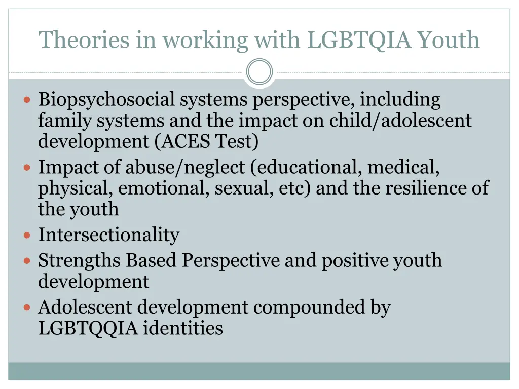 theories in working with lgbtqia youth