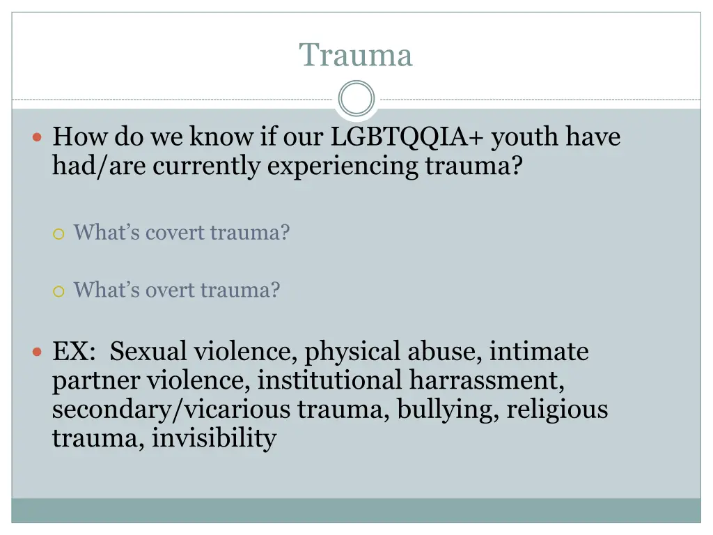 trauma