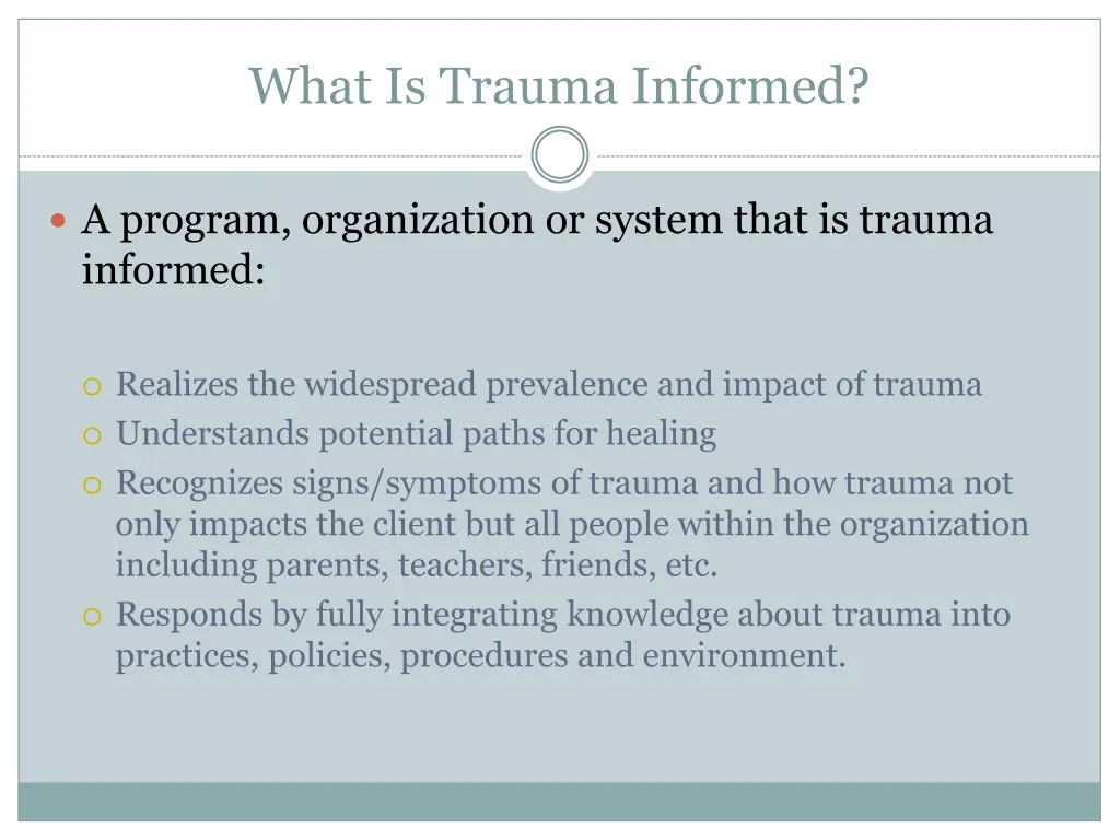 what is trauma informed