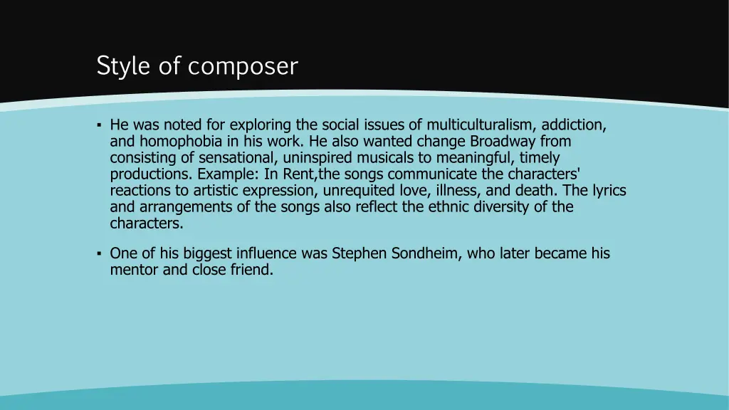 style of composer