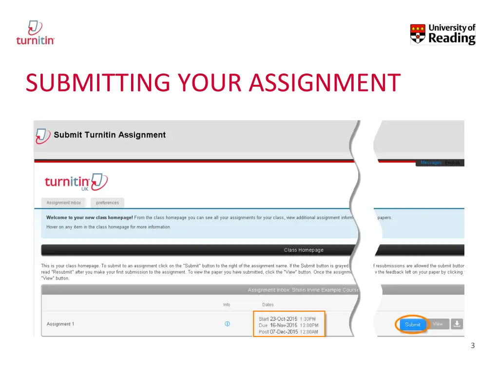 submitting your assignment