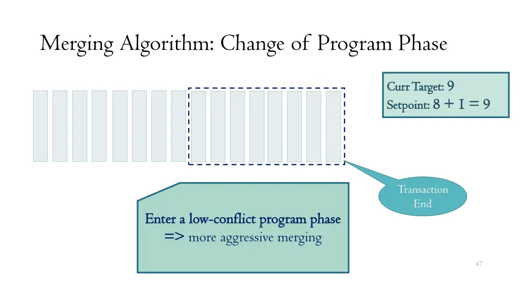 merging algorithm change of program phase 1