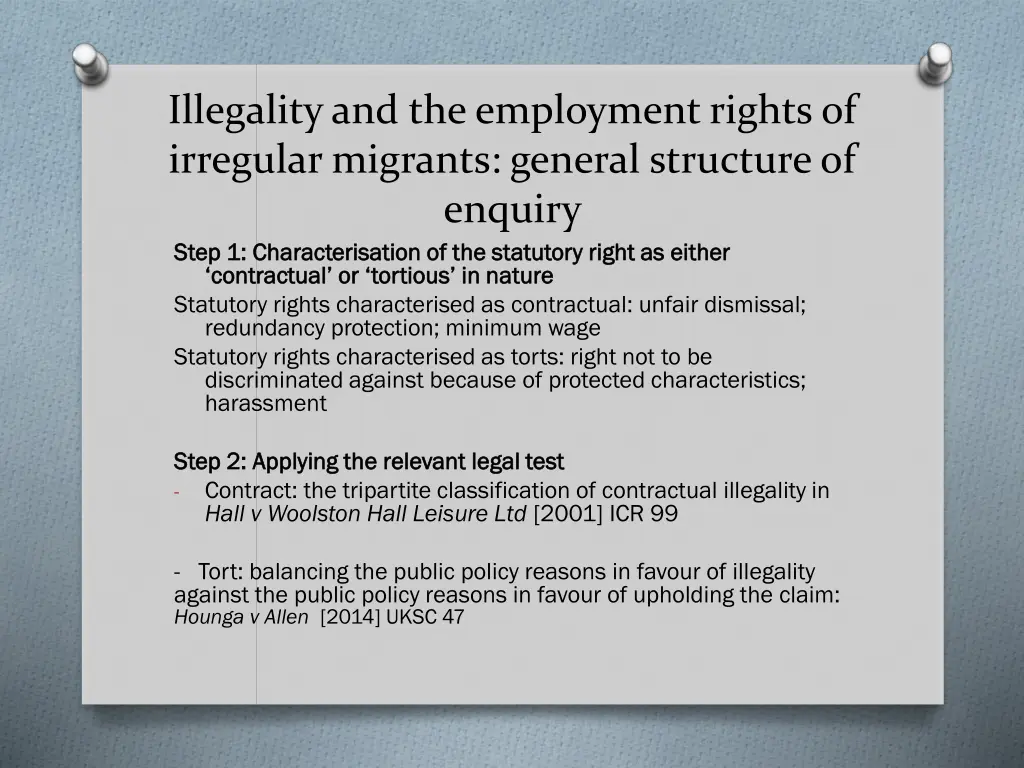 illegality and the employment rights of irregular