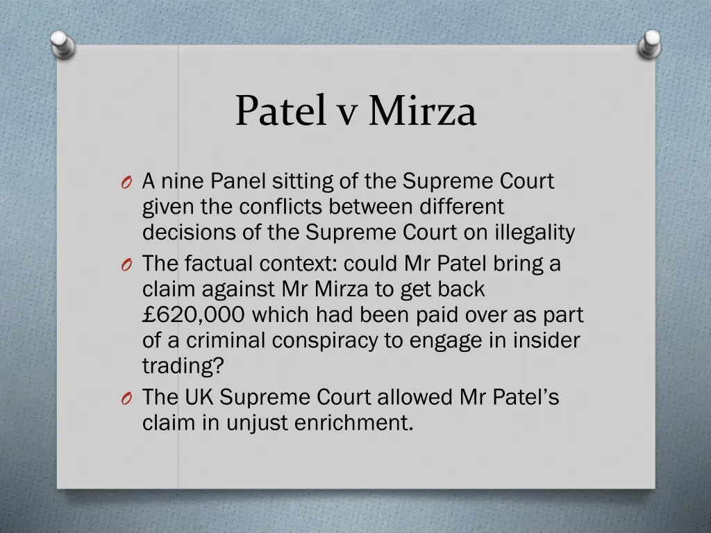 patel v mirza