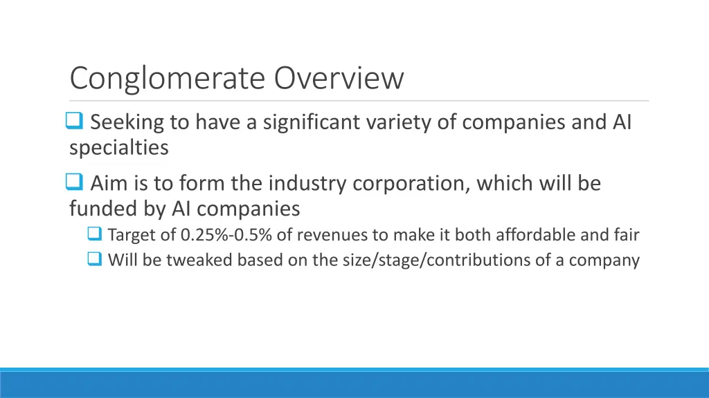 conglomerate overview seeking to have