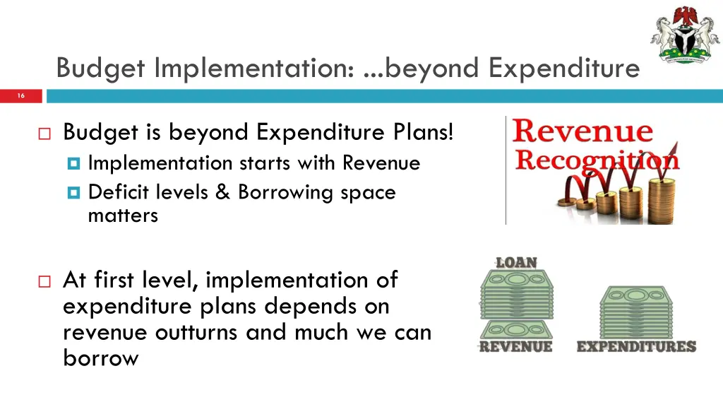 budget implementation beyond expenditure