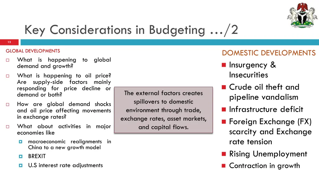 key considerations in budgeting 2