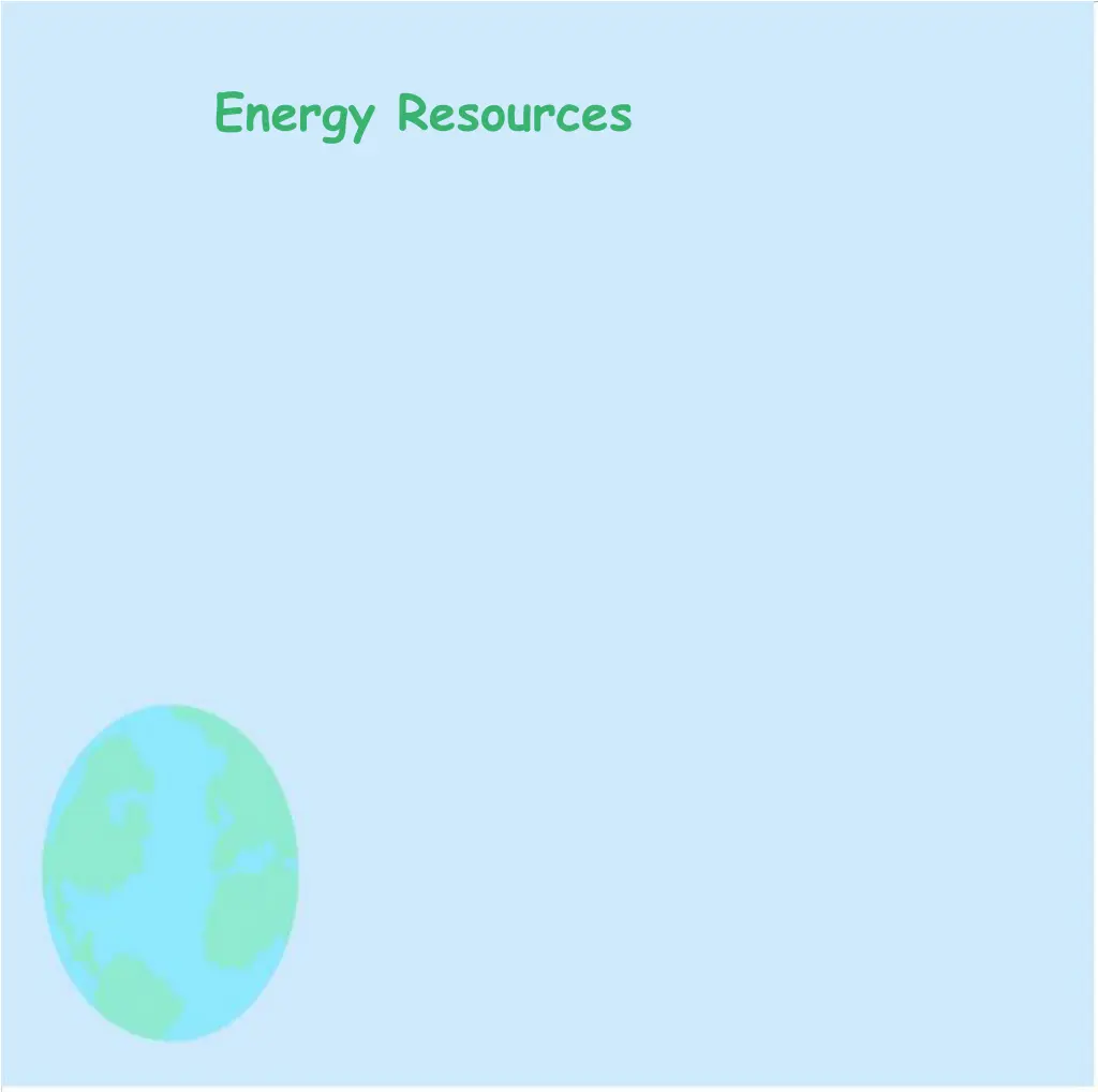 energy resources