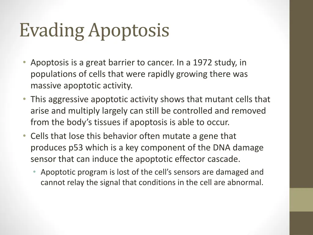 evading apoptosis 1