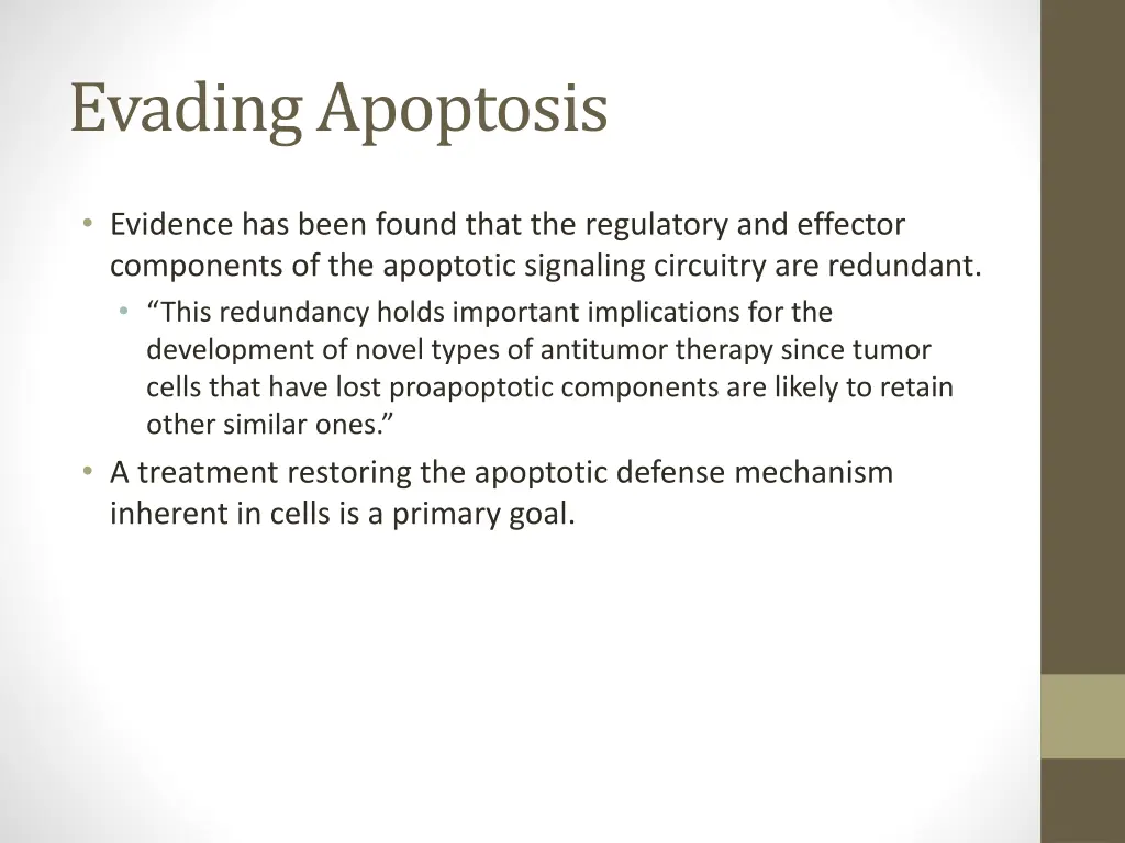 evading apoptosis 2