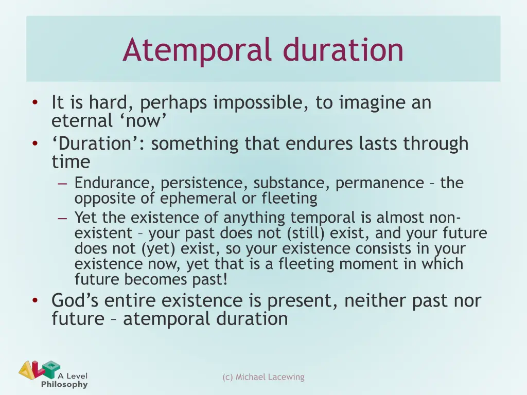 atemporal duration