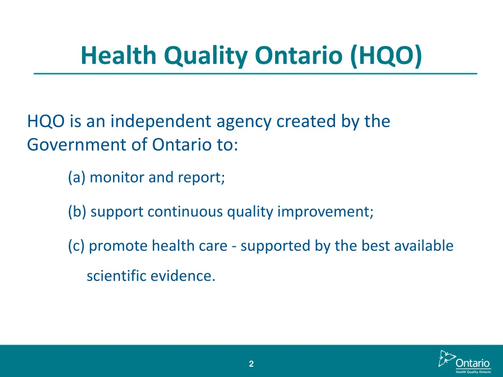 health quality ontario hqo