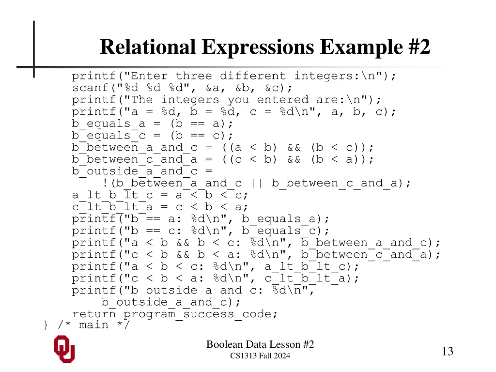 relational expressions example 2 1