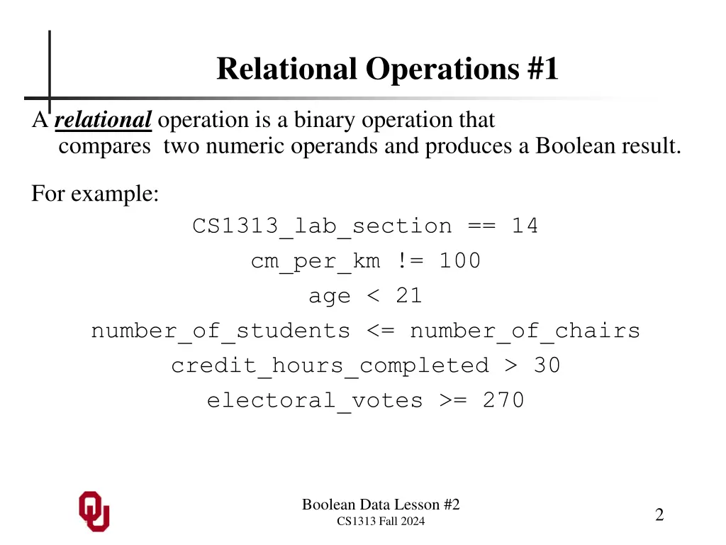 relational operations 1