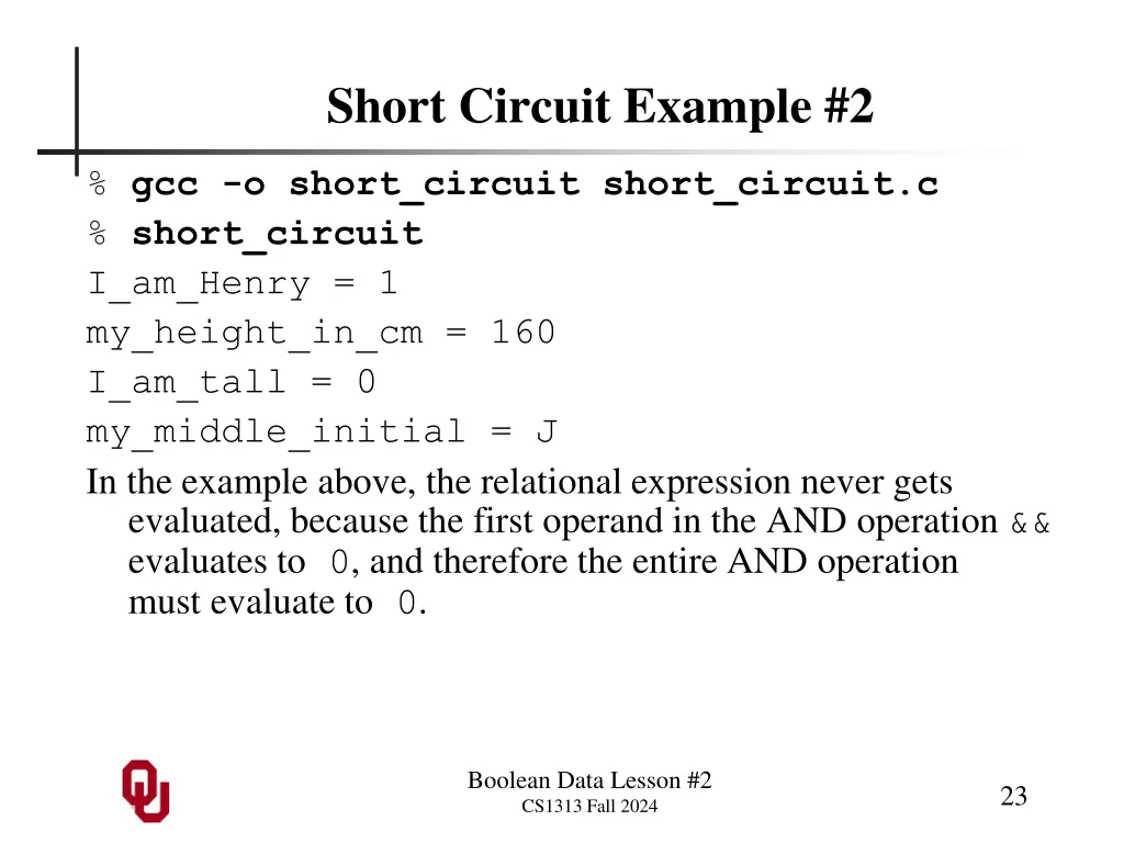 short circuit example 2