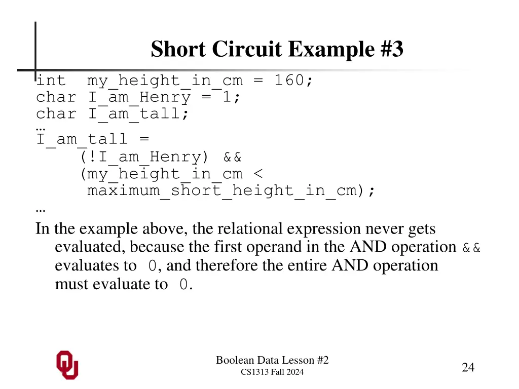 short circuit example 3