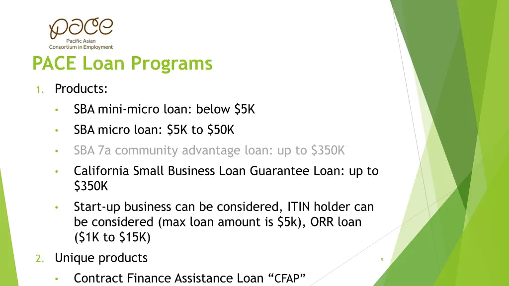 pace loan programs