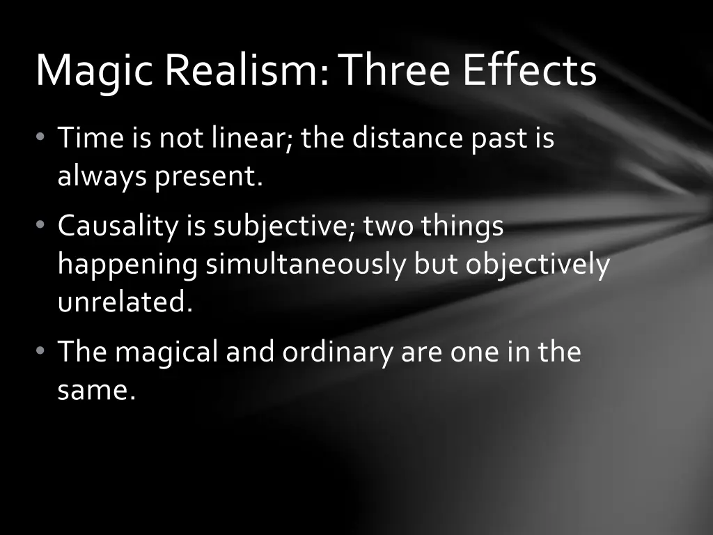 magic realism three effects