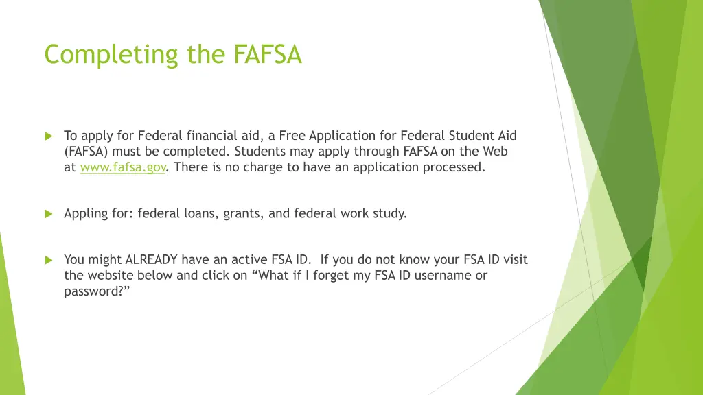 completing the fafsa