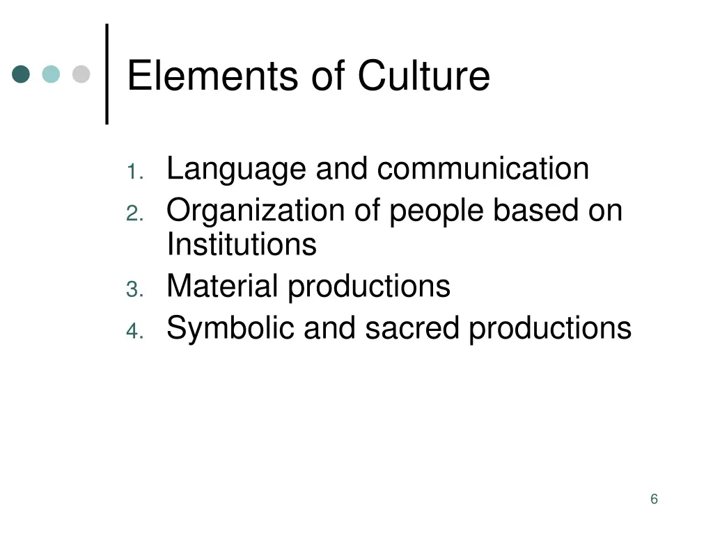 elements of culture