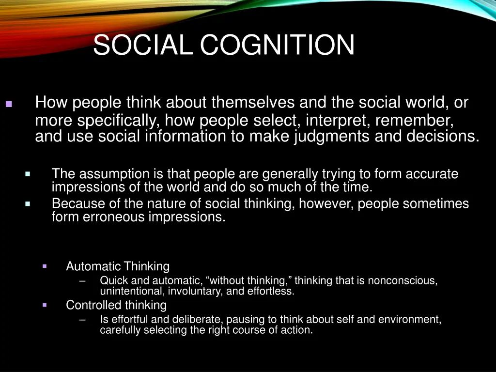 social cognition 1