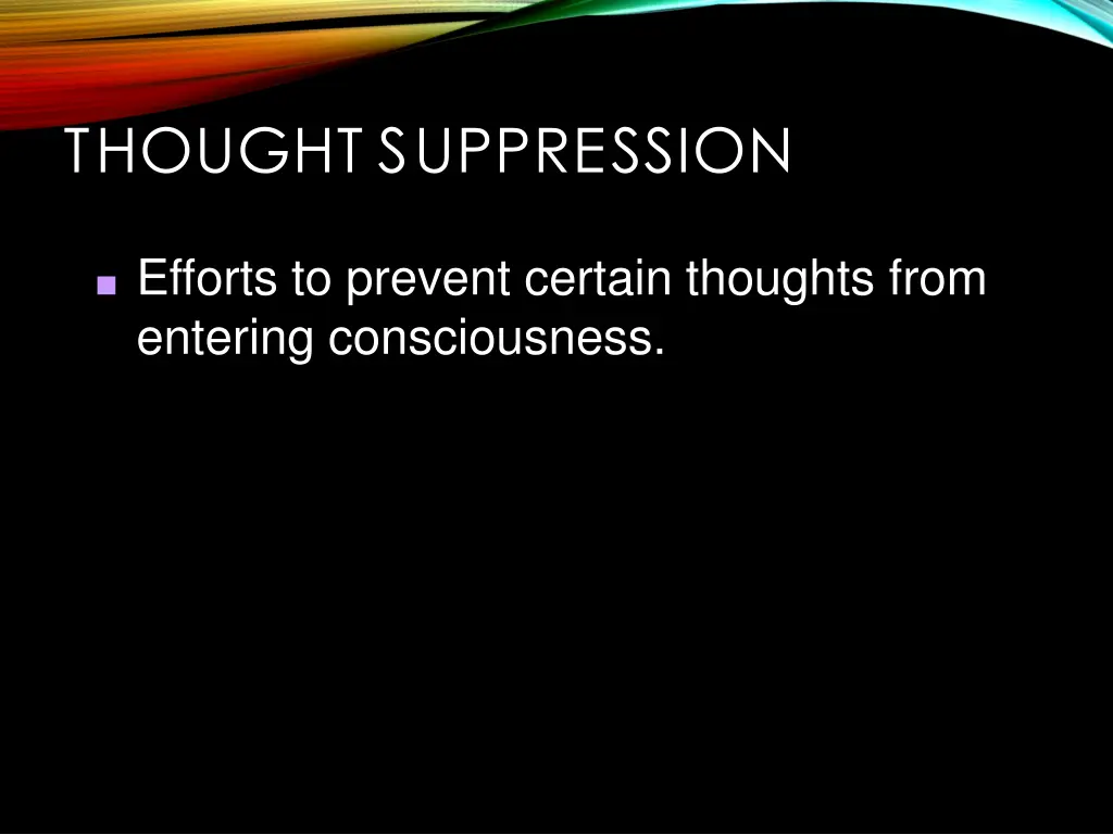 thought suppression 1