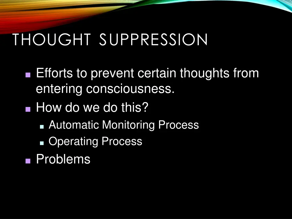 thought suppression