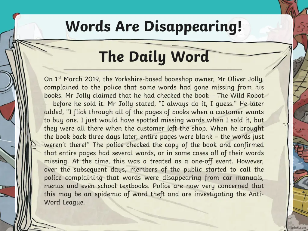 words are disappearing