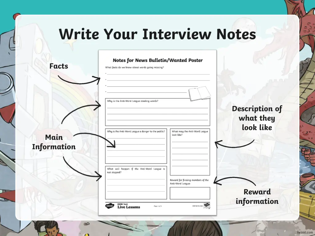 write your interview notes