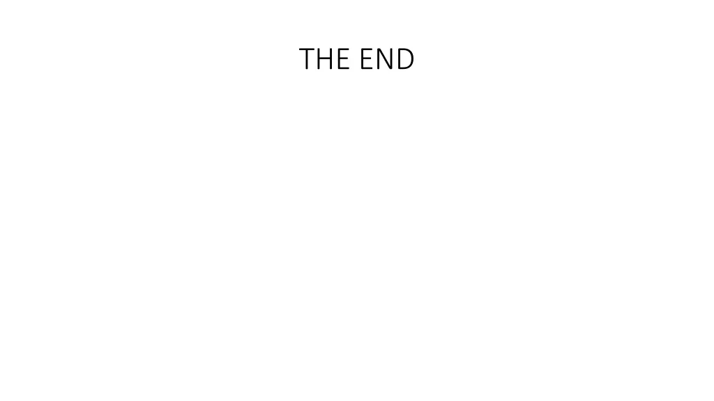 the end