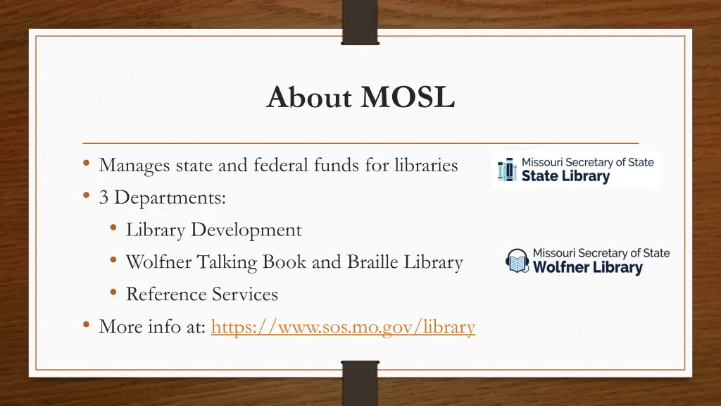 about mosl