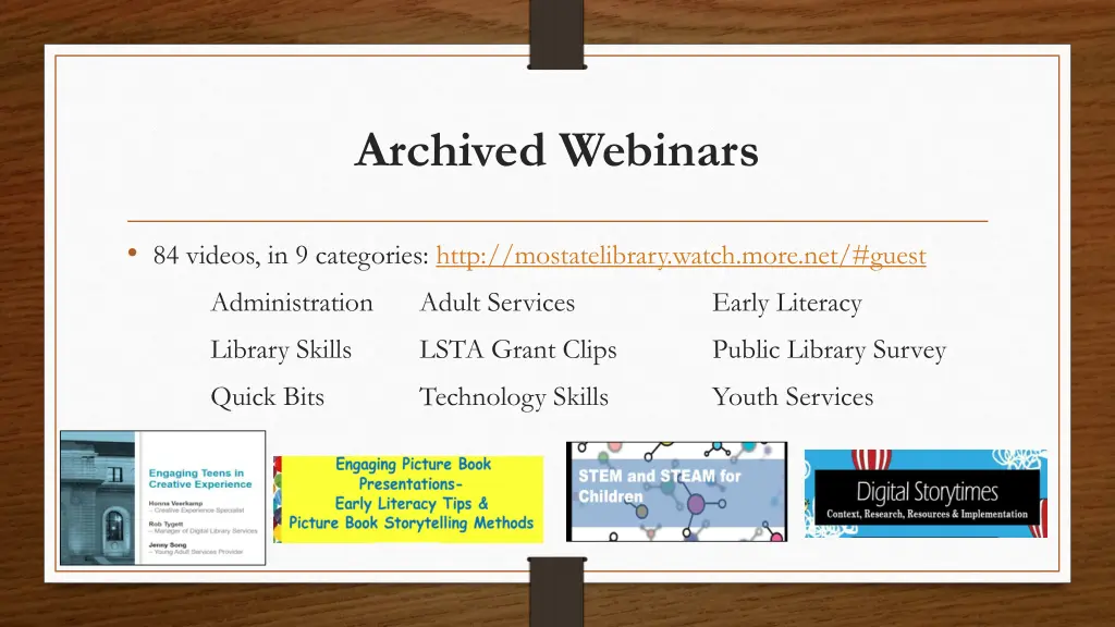 archived webinars