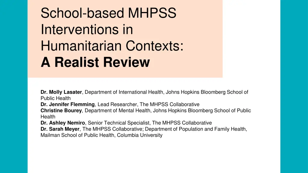 school based mhpss interventions in humanitarian 1