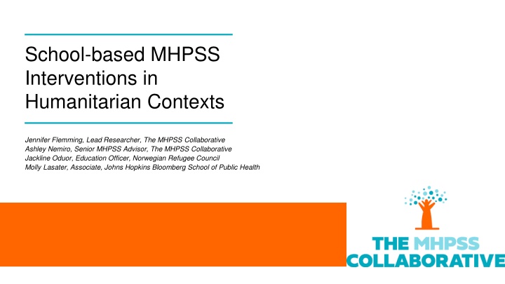 school based mhpss interventions in humanitarian