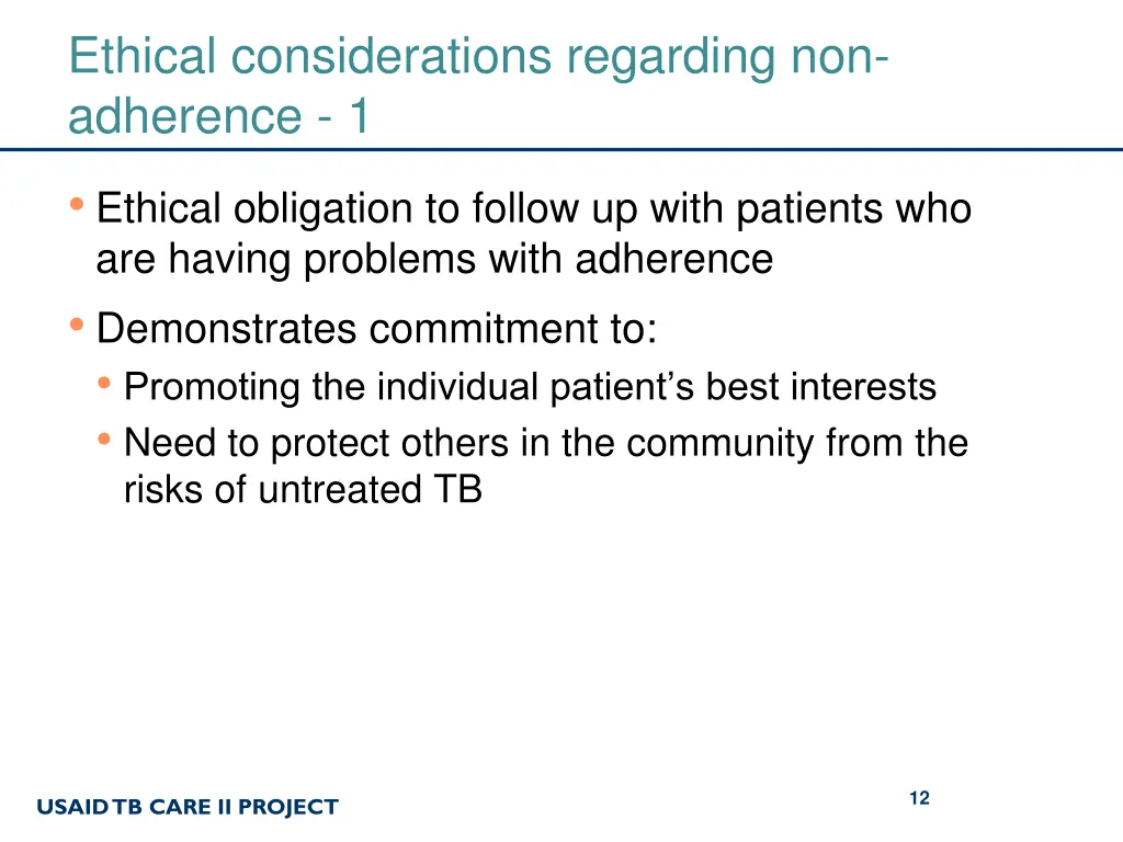 ethical considerations regarding non adherence 1