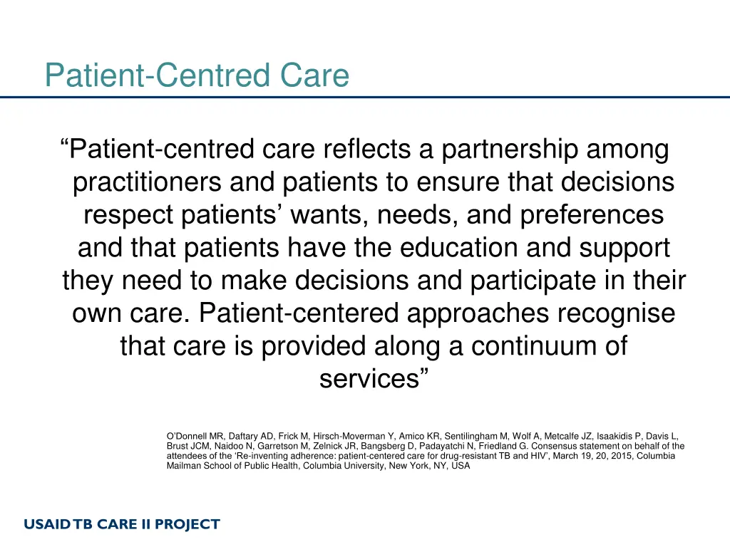 patient centred care