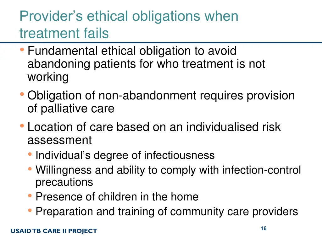 provider s ethical obligations when treatment