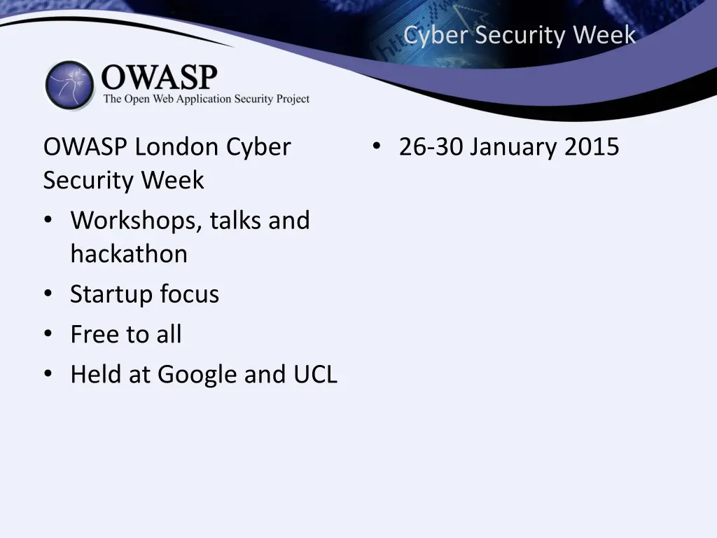 cyber security week