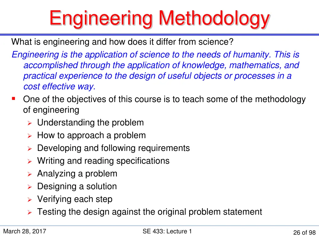 engineering methodology