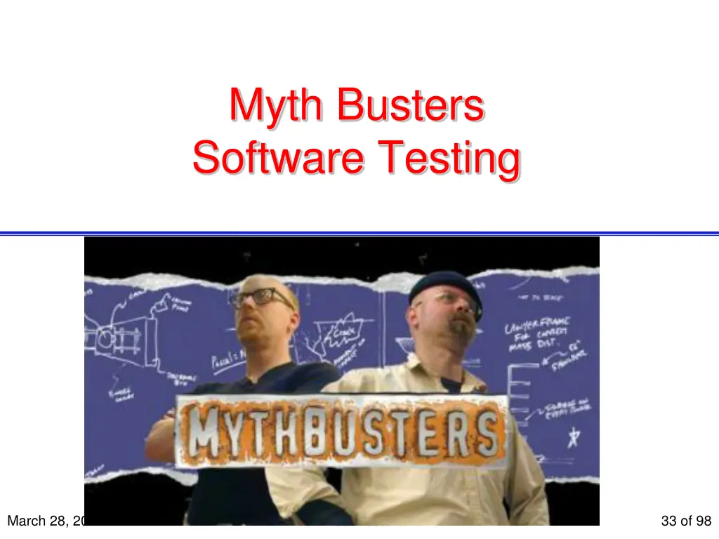 myth busters software testing