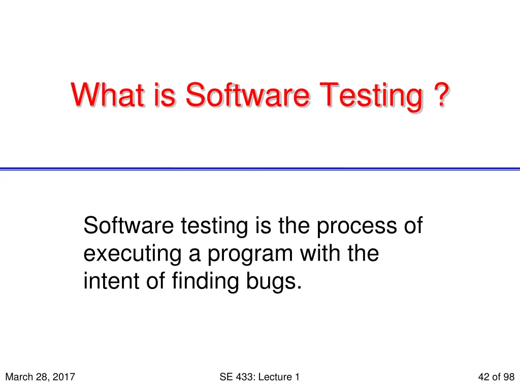 what is software testing